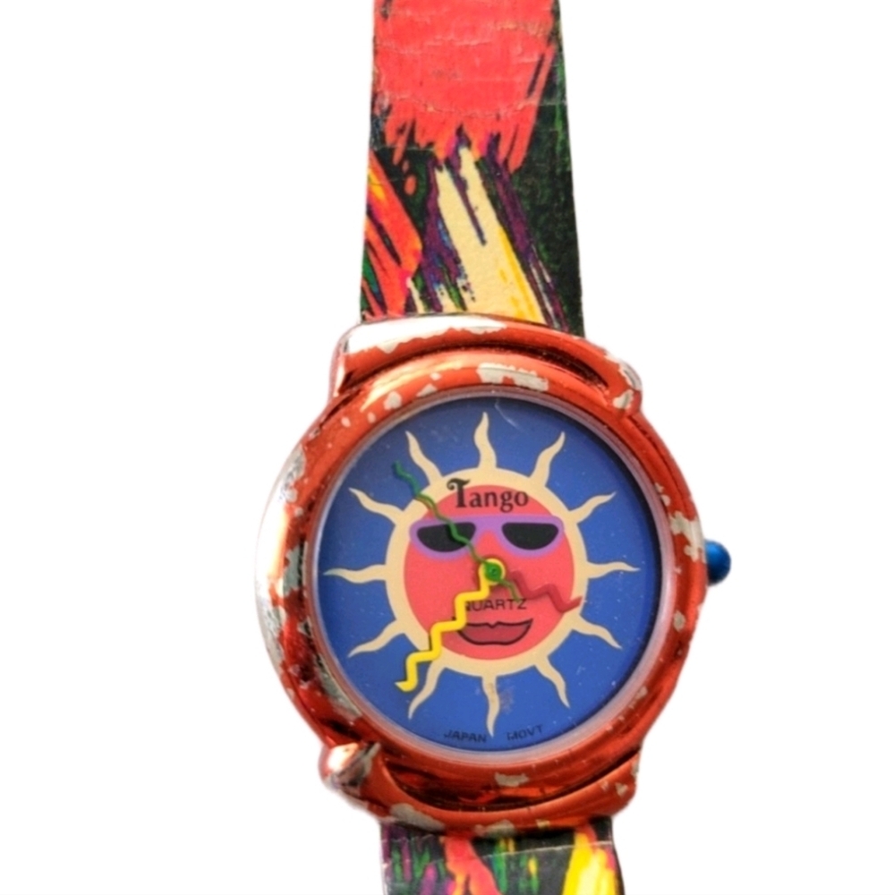 Vintage Japan Movt Stainless Steel Back Tango Sun Watch